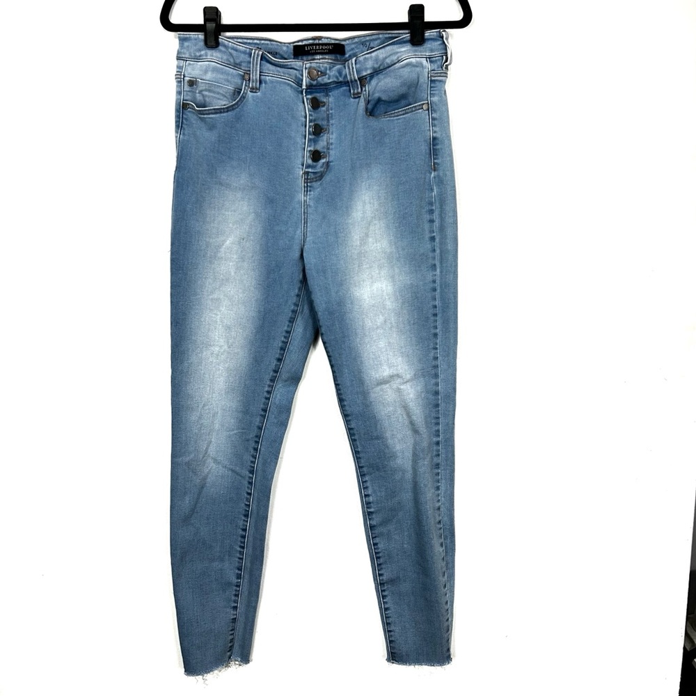Liverpool Jeans Company Button Fly High Rise Skinny Jeans H11
